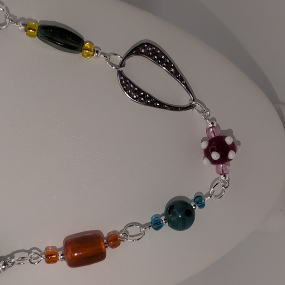 Handmade Lampwork Glass Beaded Necklace - Picture 9 of 9